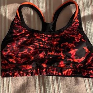 New balance pink/black sports bra size s (32a-34a)